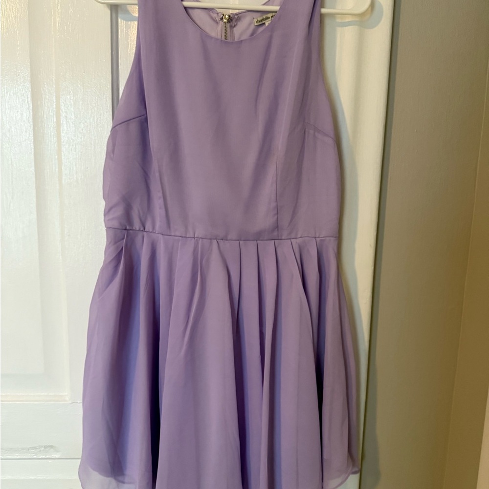 Lavender Sleeveless Women’s Knee Length Dress